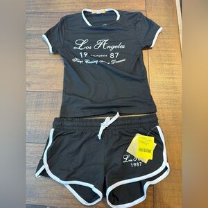 Los Angeles Black Sleepwear Set